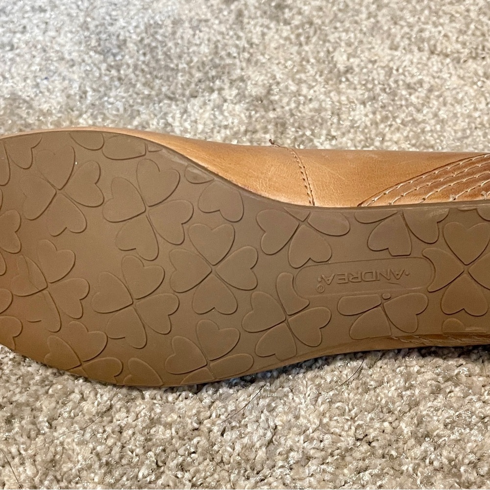 ANDREA FENZI Tan Leather Ballet Flats - Picture 5 of 7